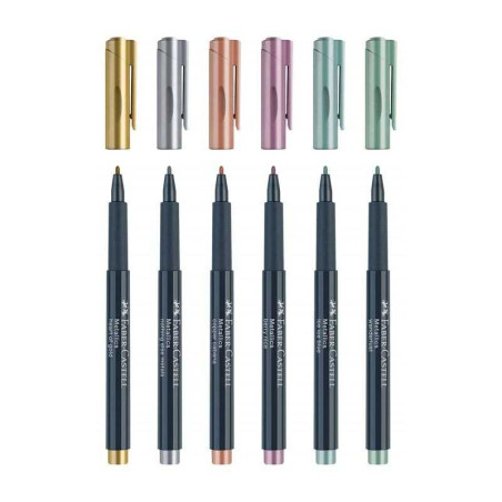 Marker metalic 1.5 mm Faber-Castell – 6 culori disponibile