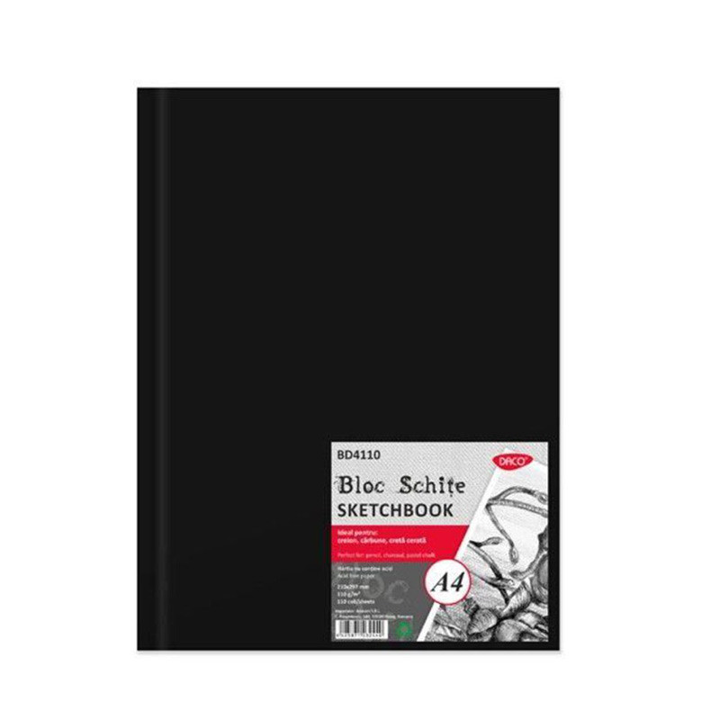 Bloc de schițe A4 100g/mp 80 file cu spirală Daco