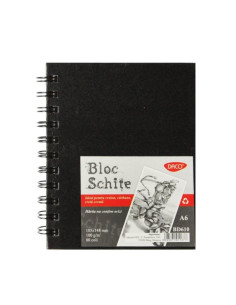Bloc de schițe A6 100g/mp 80 file cu spirală Daco