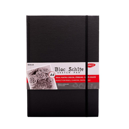 Bloc de schițe A4 110g/mp 80 file cu elastic Daco