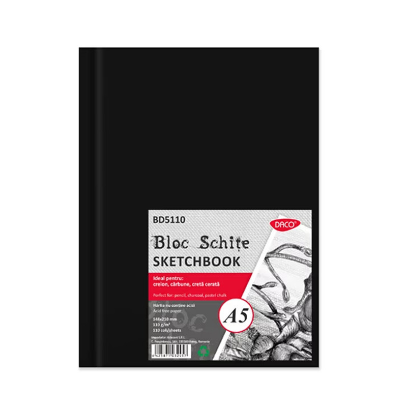 Bloc de schițe A5 110g/mp 110 file Daco