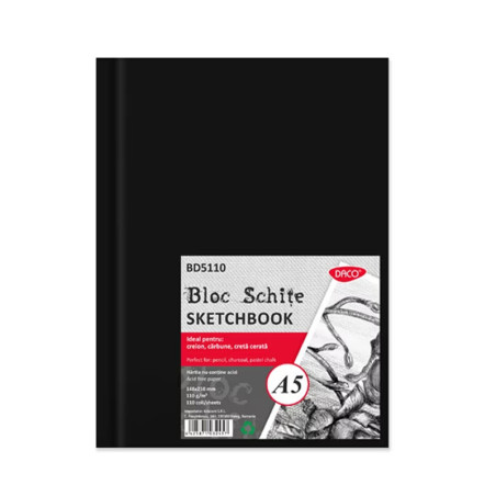 Bloc de schițe A5 110g/mp 110 file Daco