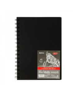 Bloc pentru schite A5 - 140g, 30 file, hartie neagra