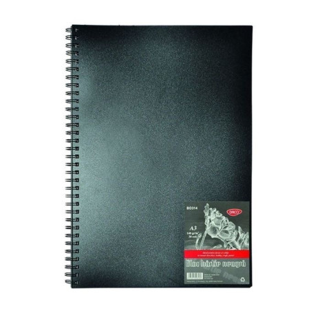 Bloc schițe A3 hârtie neagră 140g/mp 30 file Daco