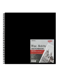 Bloc schițe hârtie neagră 30x30 cm 110g 80 file Daco