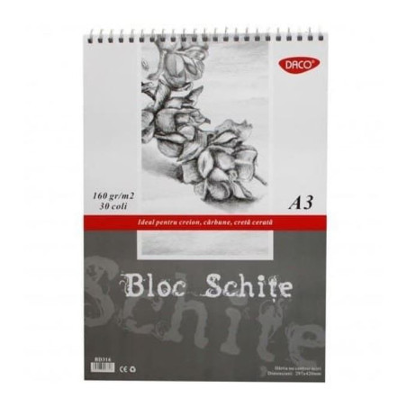 Bloc de schițe A3 160g/mp 30 file Daco
