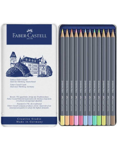 Set 12 creioane acuarelabile pastel Faber-Castell cutie...