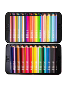 Set 72 creioane colorate Daco cutie metalică