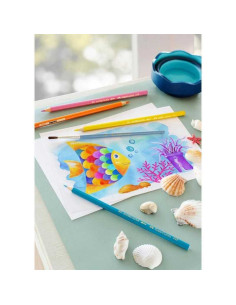 Set 24 creioane acuarelabile + pensulă Faber-Castell 2