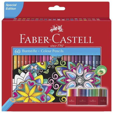 Set 60 creioane colorate Faber-Castell ediție specială