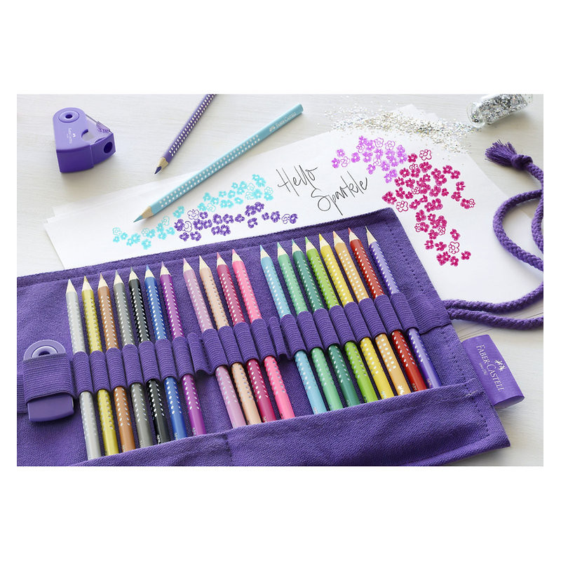 Set 20 creioane colorate Sparkle + accesorii...