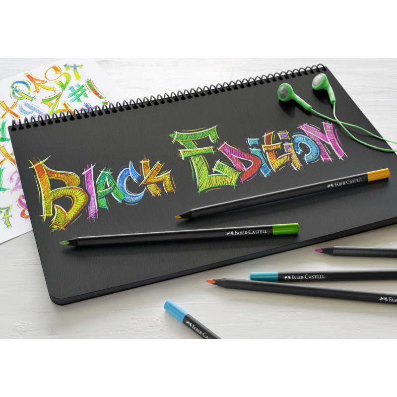 Set 24 creioane colorate Black Edition...