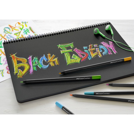 Set 24 creioane colorate Black Edition Faber-Castell