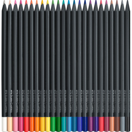 Set 24 creioane colorate Black Edition Faber-Castell