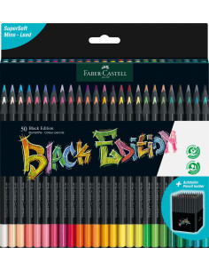 Set 50 creioane colorate Black Edition Faber-Castell