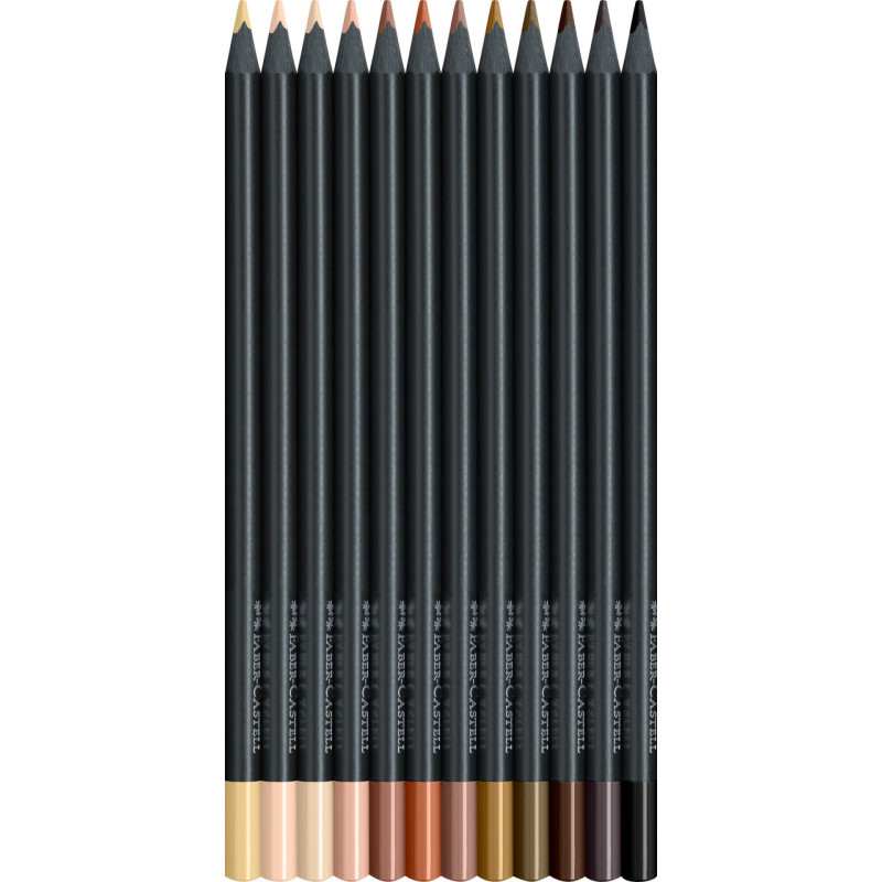Set 12 creioane colorate Skin Tone Black...