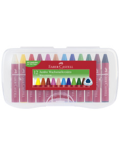 Set 12 creioane cerate Jumbo Faber-Castell