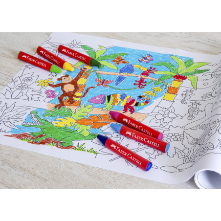 Set 12 creioane cerate Jumbo Faber-Castell