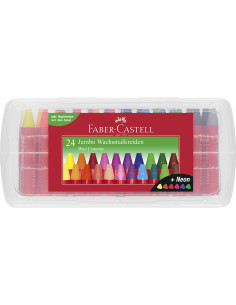 Set 24 creioane cerate Jumbo Faber-Castell