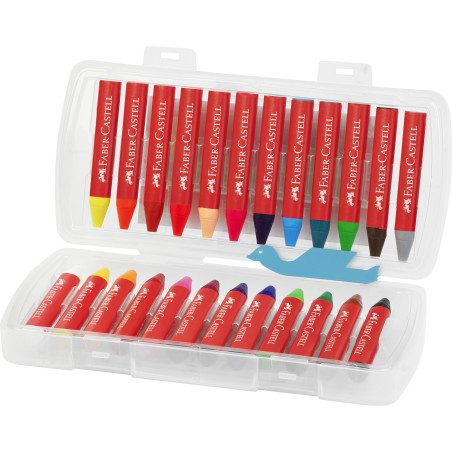 Set 24 creioane cerate Jumbo Faber-Castell