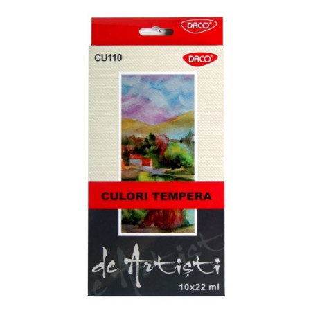 Set 10 culori tempera Artist Daco 22 ml