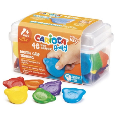 Set 48 creioane cerate Teddy Carioca Baby