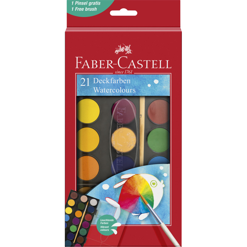 Set 21 culori acuarela Faber-Castell