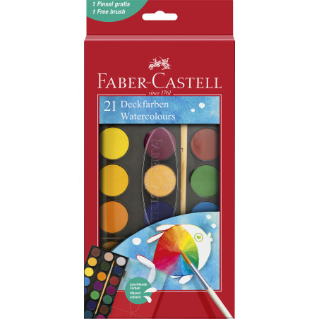 Set 21 culori acuarela Faber-Castell