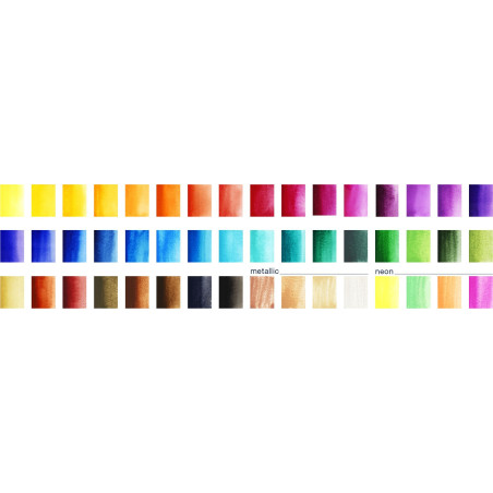 Set 48 culori acuarela Creative Studio Faber-Castell cu pensula rezervor