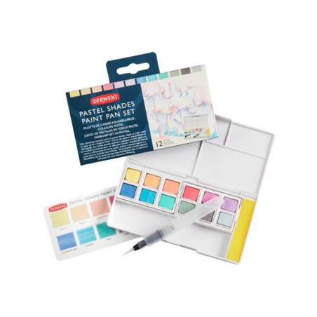 Set 12 culori Inktense Paint Pan Pastel Derwent