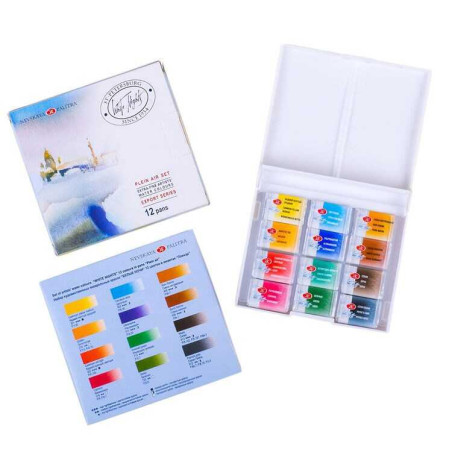 Set 12 acuarele White Nights 2.5 ml cutie plastic