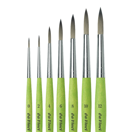 Pensulă rotundă da Vinci FIT 373 fir sintetic mâner verde