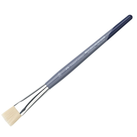 Pensulă lată Faber-Castell fir sintetic mâner lemn
