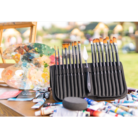 Set 15 pensule DACO Clarity + pensulă silicon și husă
