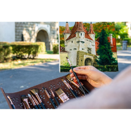 Set 15 pensule DACO Enchanted + pensulă silicon și husă
