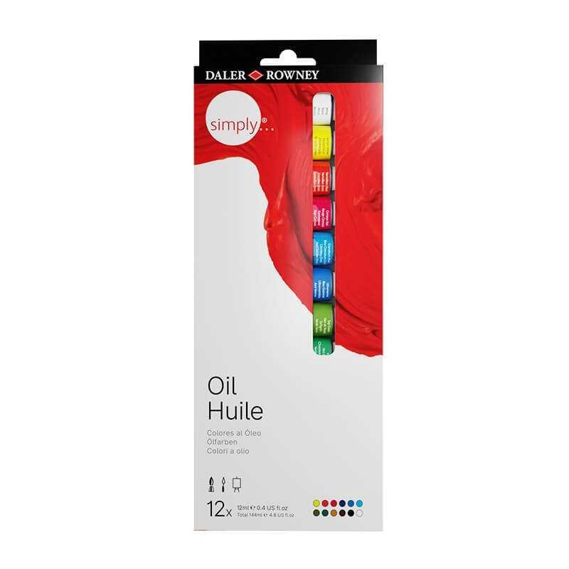 Set 12 culori ulei Daler-Rowney 12 ml