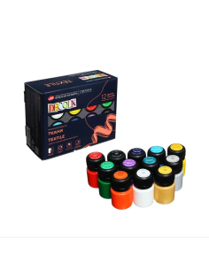 Set 12 culori textile Decola 20 ml – acrilice pe bază de apă