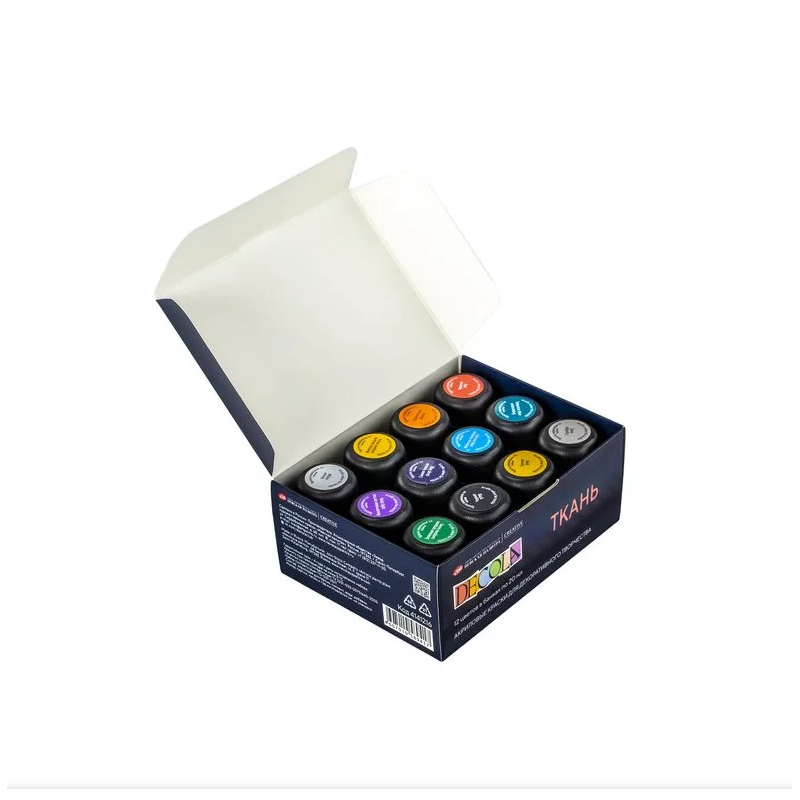 Set 12 culori textile Decola 20 ml – acrilice...