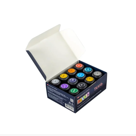 Set 12 culori textile Decola 20 ml – acrilice pe bază de apă