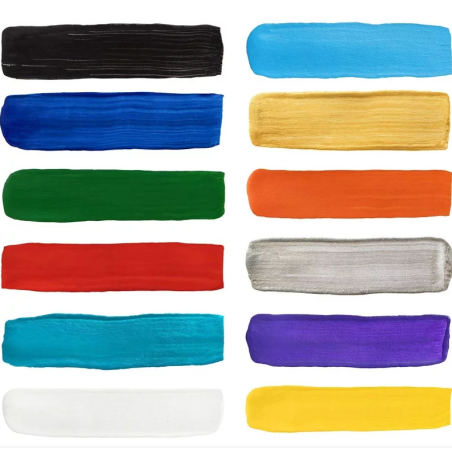 Set 12 culori textile Decola 20 ml – acrilice pe bază de apă