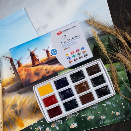 Set 12 acuarele Sonnet Plenair 2.5 ml