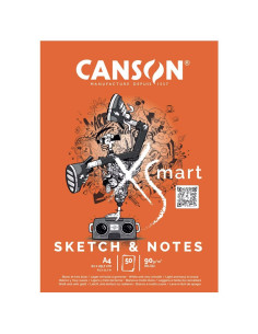Bloc schițe Canson XSmart Sketch Notes A4, 50 file