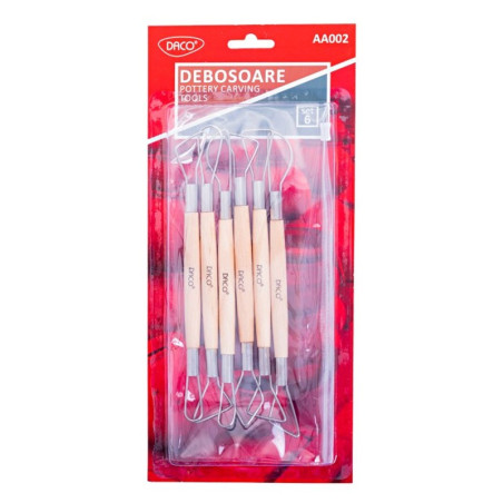 Set 6 debosoare duble pentru modelaj Daco 20 cm