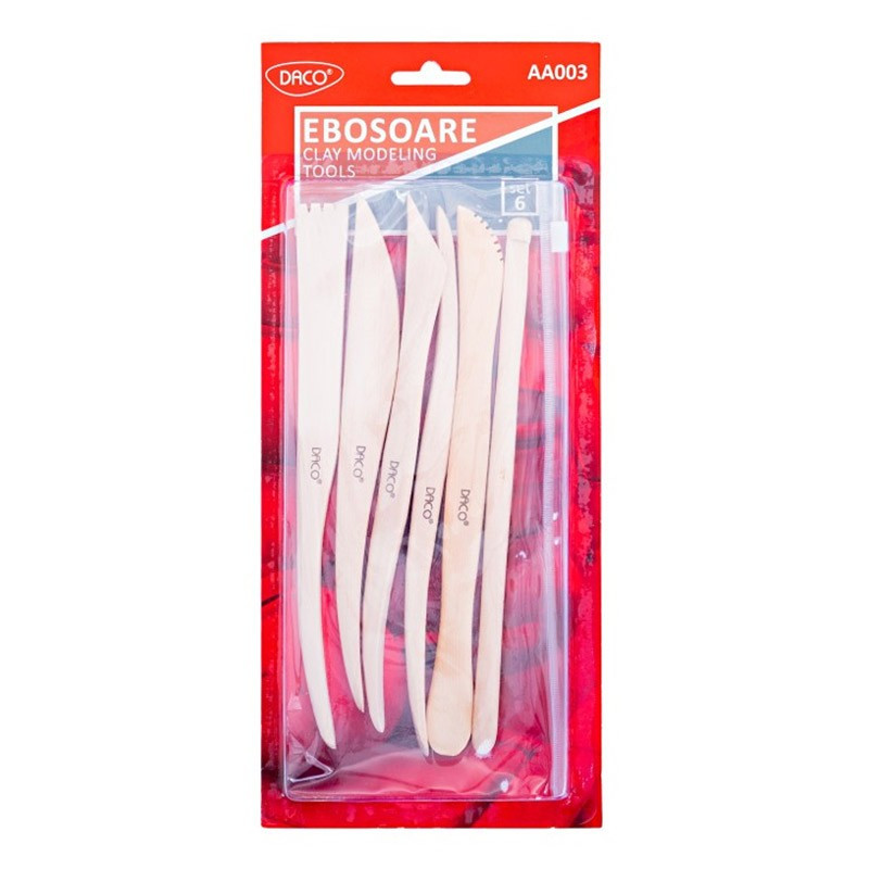 Set 6 ebosoare pentru modelaj Daco 20 cm