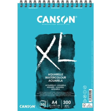 Bloc acuarelă A4 Canson XL Aquarelle 300g/mp 30 file