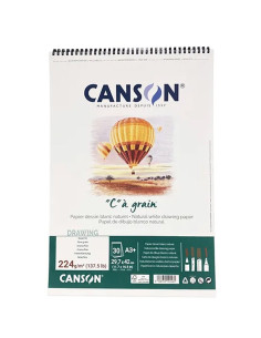 Bloc desen Canson C à Grain 224g A3, spirală latura scurtă