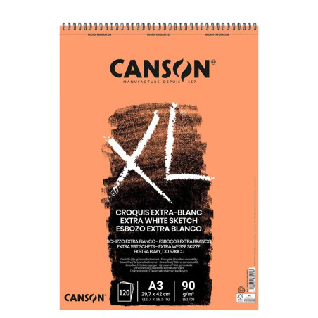 Bloc schițe Extra White Canson XL 90g A3, 120 file