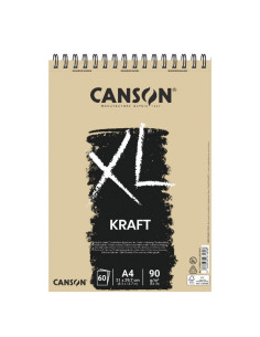 Bloc desen Kraft Canson XL 90g A4, 60 file