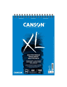 Bloc Mixed Media Canson XL 160g A4, 50 file, spirală...