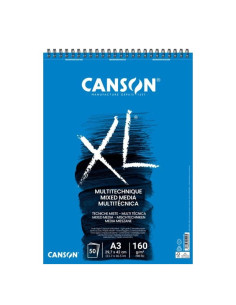 Bloc Mixed Media Canson XL 160g A3, 50 file, spirală...